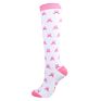 Pink Knot Compression Socks Running Knee High Women Nurse Ridding Socks