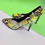 Pl0113 plus Size Women High Heel Shoes Snakeskin Pumps