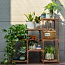 Plant Stands for Indoor Plants, Wood Outdoor Tiered Plant Shelf