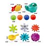 Plastic Diy Sprinkle Gear Animal Crab Ball Slide Track Baby Bath Toys Set for Kids