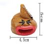 Plastic Soft Pop Out Tongue Popping Poop Keychain Squishy Squeeze Toy