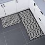 Polypropylene Dust-Proof Bath Rug Doormat Water Absorbent Geometric Pattern Floor Mats for Bathroom Kitchen