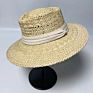 Popular Ladies Beach Hollow Out Wide Brim Ribbon Decoration Straw Hats