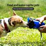 Portable 2 in 1 Pet Outdoor Water Cup 350Ml/250G Dog Drinking Bottle Pet Food Water Bottle Food Container