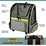 Portable Pet Travel Bag Removable Wheels Pet Carrier Backpack Soft Sided Breathable Airline Approved Dog Travel Bags