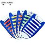 Premium Lazy Luminous Silicone Elastic No Tie Shoelaces Flat Free Opp Packaging