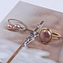 natural freshwater pearl five-pointed star heart butterfly shape rings
