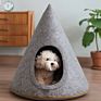 Price Wool Felt Pet Cave Lucy Hooded Dog Bed