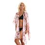 Print Floral Beach Cover Up, Garden Floral Print Ruana ,Whole Women Lady Bikini Kimono Topper