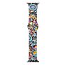 Printed Flowers Pattern Rubber Watch Band 38Mm 42Mm Silicon Sports Watch Strap for Apple Watch Series 7 6 5 4 3 41 45Mm