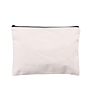 Printed Rose Gold Cosmetic Bag Cotton Canvas Zipper Pouch Plain Zipper White Small Makeup Bag