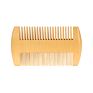 Private Label Portable Fine and Coarse Dual Teeth for Men Moustache Wooden Beard Comb