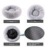 Product Cat Bed round Donut Dog Cushion Basket for Cat Bed Long Fur Plush