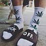 Professional Colorful Tube Sports Socks Bamboo Maple Leaf Socks Design Hemp Weed Leaf Socks