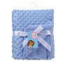 Promotional Gift Minky Dot Baby Blanket with Satin