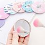 Promotional Pattern Printed Small Cute round Plastic Pocket Cosmetic Mirror/ Pocket Cosmetic Mirror for Kids Gift