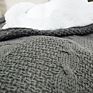 Promotional Price in Stock Fast Delivery Soft Cable Knit Sherpa Blanket