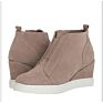 Pu Inner Height Zipper Wedges Sneaker
