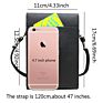Pu Leather 2 Layers Vertical Cellphone Pouch Bag with Shoulder Strap and Magnetic Button