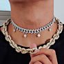 Punk Miami Cuban Choker Necklace Collar Statement Hip Hop Big Chunky Gold Color Thick Chain Necklace Men Jewelry