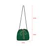 Pure Green Color Bucket Type Print Neoprene Handbag Women Tote Bags