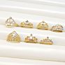 Pushi Rings Accessories Jewelry Gold Crown Rings for Girls Set Mix