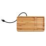 Qi Certified Bamboo Wood Wireless Charger Stand Personalized Quick Wireless Mobile Charging Pad with Phone Holder