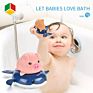 Qs Toys Bath Tub Toys 9 Pcs Pull Organizer Whale Silicone Baby Bath Shower Toy Sets