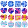 Rainbow Tie-Dye Silicone Sensory Autism Push Toys Game Last Fidget Toy