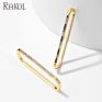 Rakol Ep2586 Elegant Jewellery Diamond Cartilage Bar Ear Cuff Earring 925 Sterling Silve 18K Gold Earring