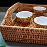 Rattan Tray Rectangular Fruit Bread Storage Basket