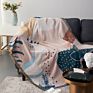 Rawhouse Retro Abstract Style Art Cartoon Design Home Decor Woven Cotton Blanket