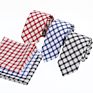 Ready in Stock Ties for Men Solid Color Necktie Checkered Pattern to Mach to Shirts Cotton Linen Necktie