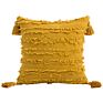 Ready Made Home Decoration Sofa Bed Yellow Ivory Grey Ethnic Boho Tufted Cushion Cover with Tassel