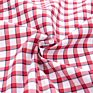 Ready to Ship Men's Cotton Spandex Red Check Shirts Anti-Wrinkle Wrinkle Free Dress Shirts for Men