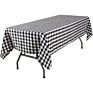 Red and White Rectangle Polyester Plaid Table Cloth Checkered Gingham Tablecloth for Picnic,Holiday,Dinner,Kitchen
