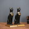 Retro Decoration Study Villa Model Room Soft Ornaments Egyptian Cat Bookend Creative Mascot Cat Bookshelf