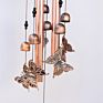 Retro Metal Butterfly Tortoise Iron Wind Chime Home Garden Decoration Outdoor Ornaments