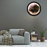 Room Deco Led Mirror Moon Light Moon Shaped Mirror with Light round Mirror Floating Lamp Wall Hanging Lamp