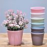 Round Environmentally Friendly Recyclable Solid Color Christmas Flower Pots Planters