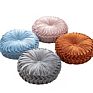 Round Pillow Seat Cushion Nordic Pumpkin Pillow Luxury Solid Color Velvet Pillow Living Room Wheel round Futon Cushion