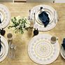 Round Placemats Boho Tassels Table Mats 13 Inch Black and Cream Cotton Woven Heat Proof Washable Circle Kitchen Placemats for T