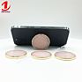 Round Rose Quartz Golden Rim Edge Mobile Elastic Phone Stand Sticker Handle Finger Grip Holder Socket