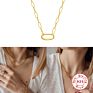 Roxi Jewelry Chic Dainty Carabiner Clasp Buckle Lock Pendant Paper Clip Chain Necklace