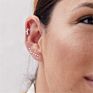 Roxi S925 Sterling Silver Single Crown Stud Earring Diamond Threaded Ear Piercing Cz Earrings