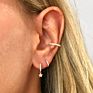 Roxi Zircon Star Moon Charms Drop Earrings Huggies Earrings for Women S925 Silver