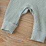 Newborn Baby Ribbed Cotton Baby Girls Boys Jumpsuit With Button