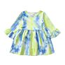 Rts Baby Girls Tie-Dye Spring Dress Little Girls Bell Sleeve A-Line Dresses Kids Clothing
