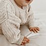 Rts Crew Neck Girls Knit Wear Outfit Cute Kids Pullover Cotton Speckled Sweater
