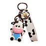 Rubber 3D Soft Pvc Keychain Dairy Cattle Plastic Key Chains Zodiac Cattle Cow Rubber Wristbands Key Chain